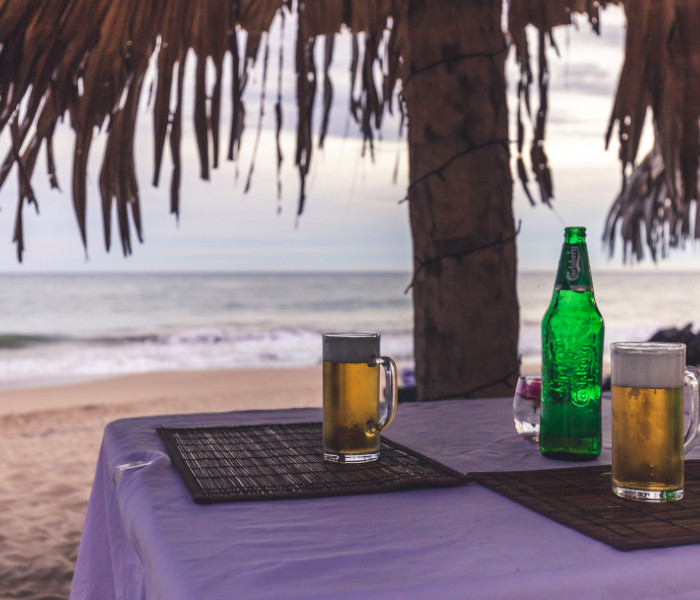 dinning hut on the beach